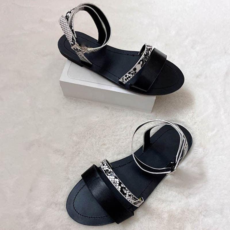 Sandales d'été pour femmes, mode à semelle épaisse, chaussures à pince d'orteil pour femmes, sandales de plage extérieures, sandales plates, sandales d'été respirantes à bout ouvert avec bride à la cheville, sandales pour femmes avec boucle réglable