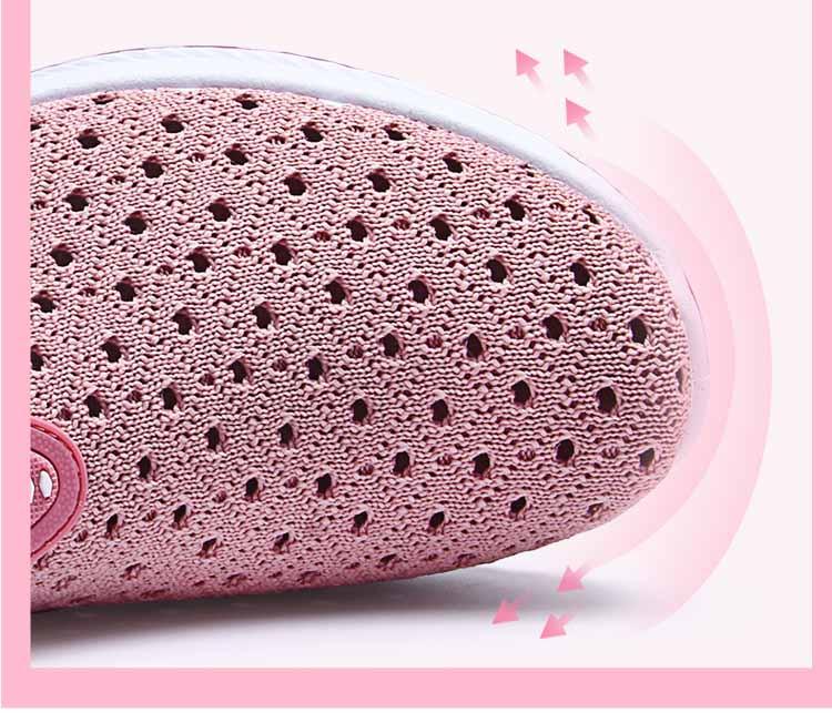 Espadrilles de Sport d'Été pour Femmes Tendance Respirantes Chaussures Baskets à Enfiler pour Femmes Chaussures de Marche Légères Confortables Élégantes Antidérapantes en Maille Design Élégant