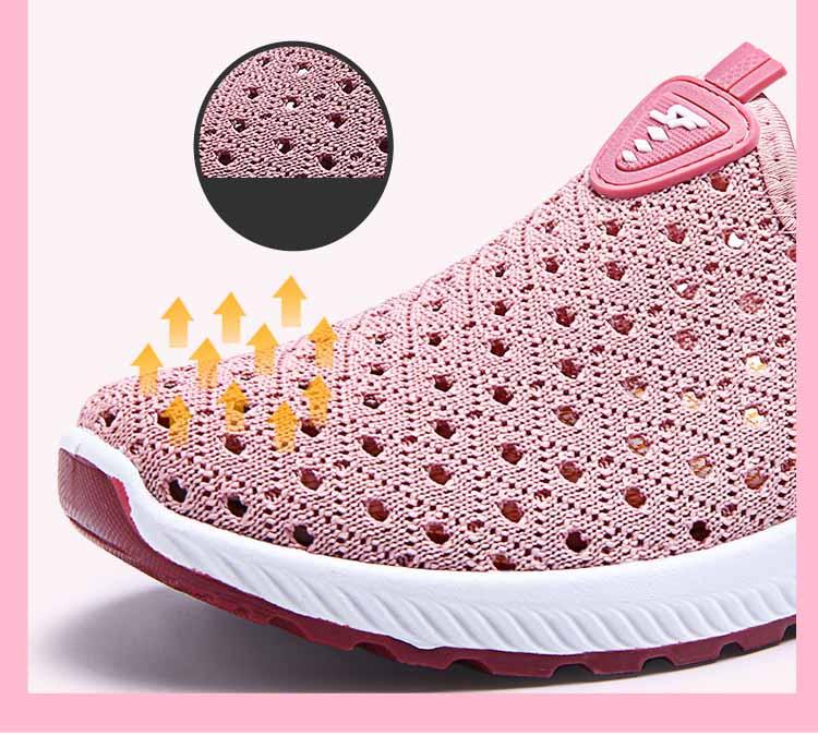 Espadrilles de Sport d'Été pour Femmes Tendance Respirantes Chaussures Baskets à Enfiler pour Femmes Chaussures de Marche Légères Confortables Élégantes Antidérapantes en Maille Design Élégant