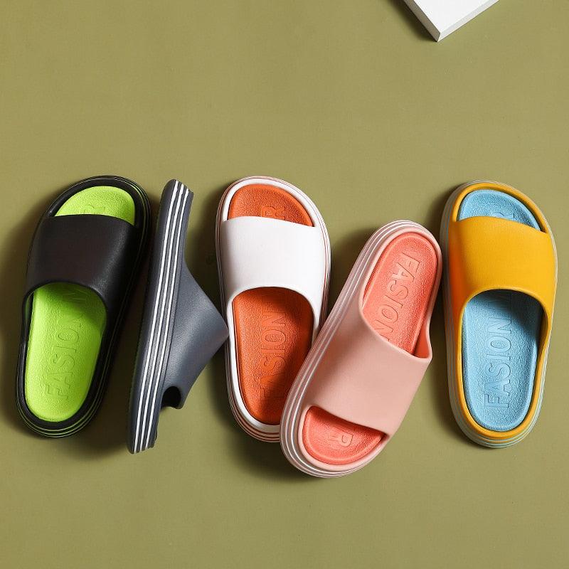 Chaussons d'été pour femmes, sandales de plage décontractées, chaussures de sport à semelle épaisse et antidérapante pour hommes, claquettes de piscine et de douche, sandales confortables à bout ouvert