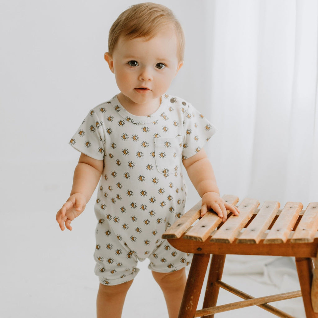 short sleeve romper | sun