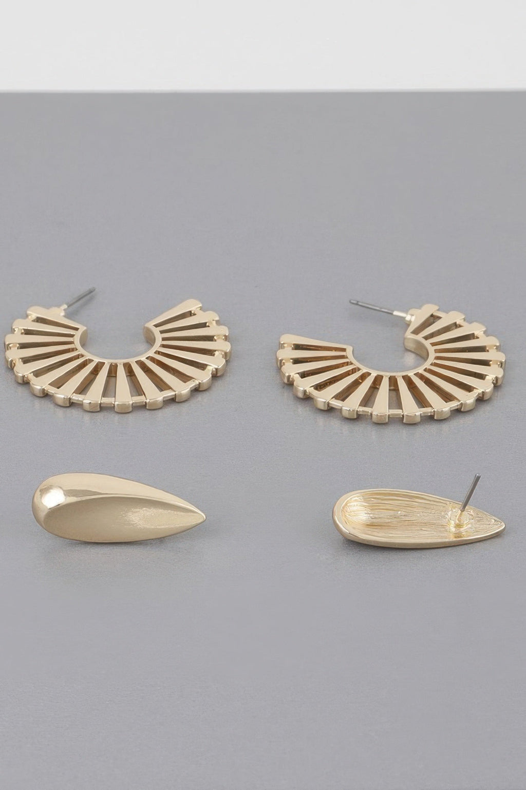 Boucles d'oreilles créoles plates Sunray