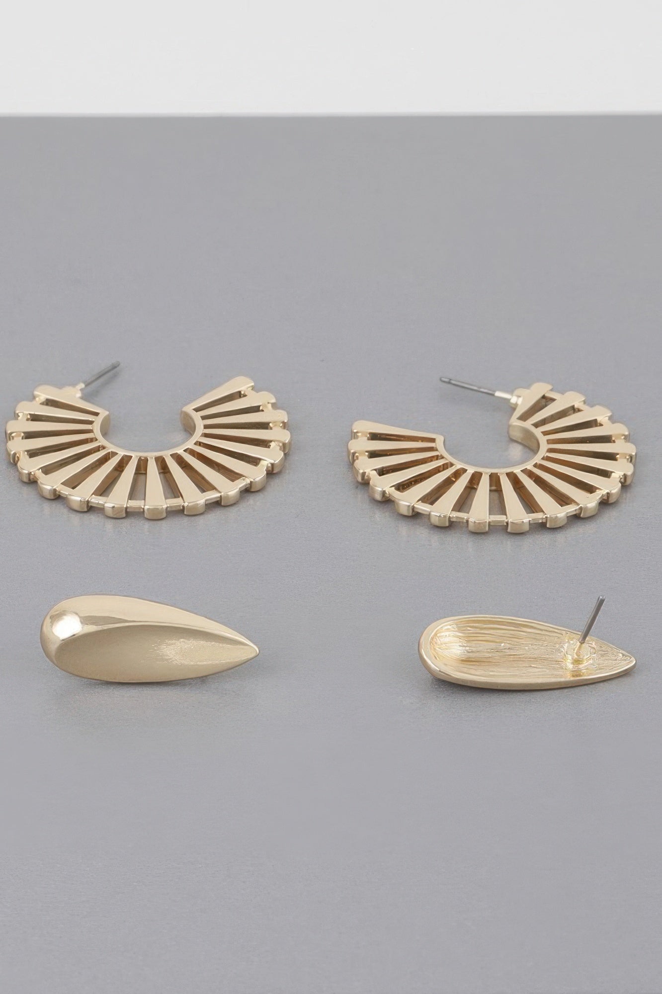 Boucles d'oreilles créoles plates Sunray