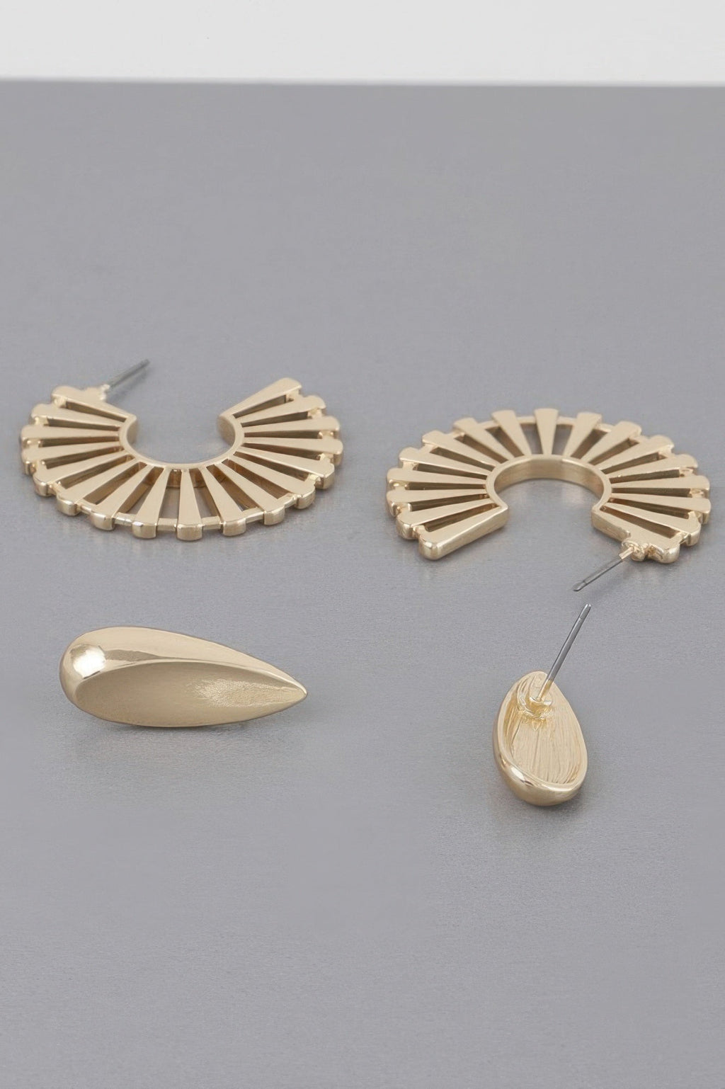 Boucles d'oreilles créoles plates Sunray