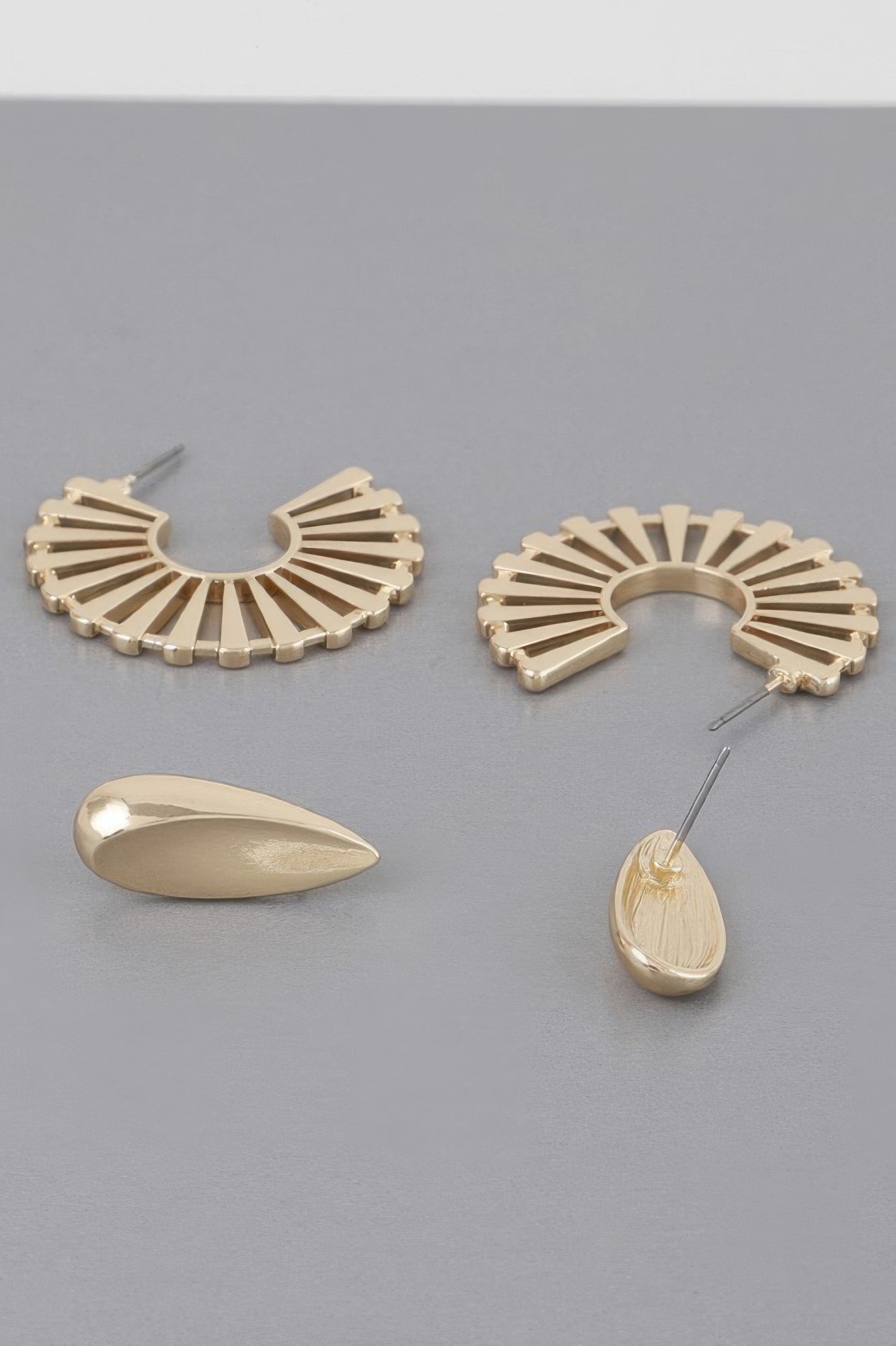 Boucles d'oreilles créoles plates Sunray