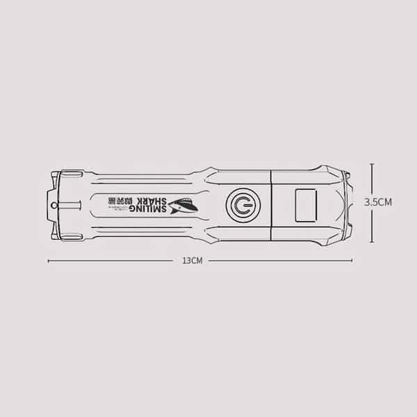 Lampe de poche LED super brillante en ABS à faisceau focalisé