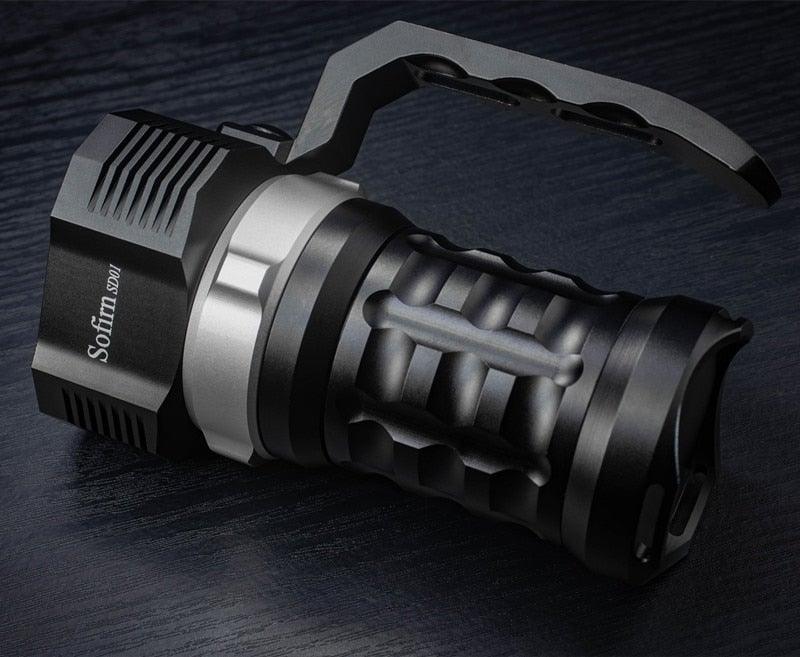 Lampe de poche sous-marine super lumineuse à haute luminosité et puissante, étanche, avec interrupteur à commande magnétique, pour la plongée, le camping, la randonnée, la course à pied, le jogging, la plongée et l'usage domestique.