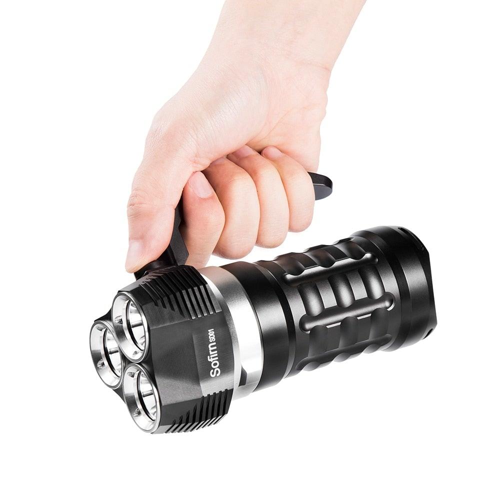Lampe de poche sous-marine super lumineuse à haute luminosité et puissante, étanche, avec interrupteur à commande magnétique, pour la plongée, le camping, la randonnée, la course à pied, le jogging, la plongée et l'usage domestique.