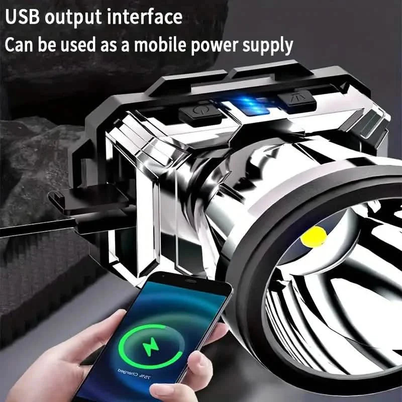 Phare avant rechargeable par USB super lumineux