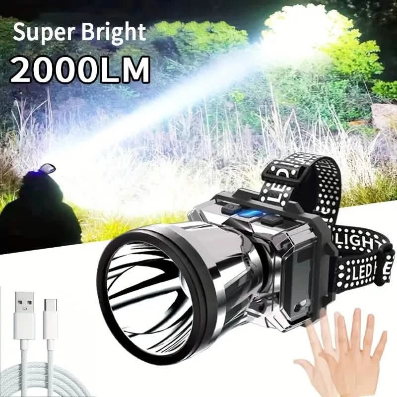 Phare avant rechargeable par USB super lumineux