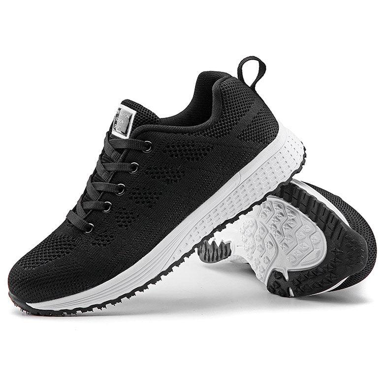 Baskets super légères pour femmes, chaussures de sport vulcanisées, baskets blanches décontractées pour femmes, chaussures plates élégantes et souples, respirantes, antidérapantes et confortables.