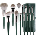 Lot de 14 pinceaux de maquillage professionnels de qualité supérieure pour fond de teint, poudre, blush, fard à paupières, mélangeur à lèvres en bois