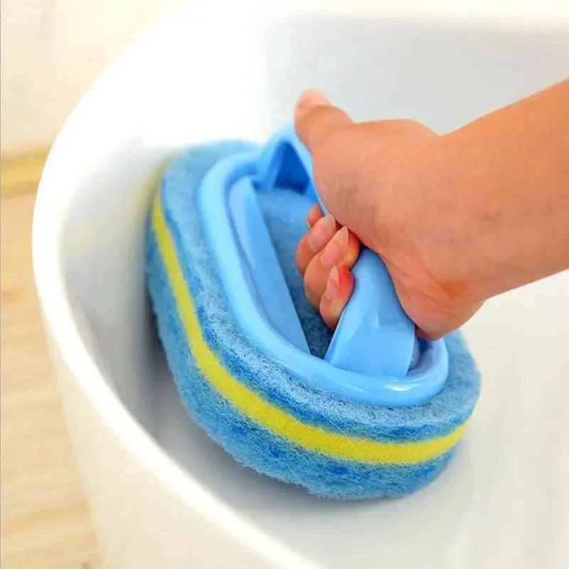Éponge de nettoyage de qualité supérieure pour cuisine, salle de bain, toilettes, verre de cuisine, mur, avec manche, pour le fond de la baignoire et les outils de nettoyage de salle de bain