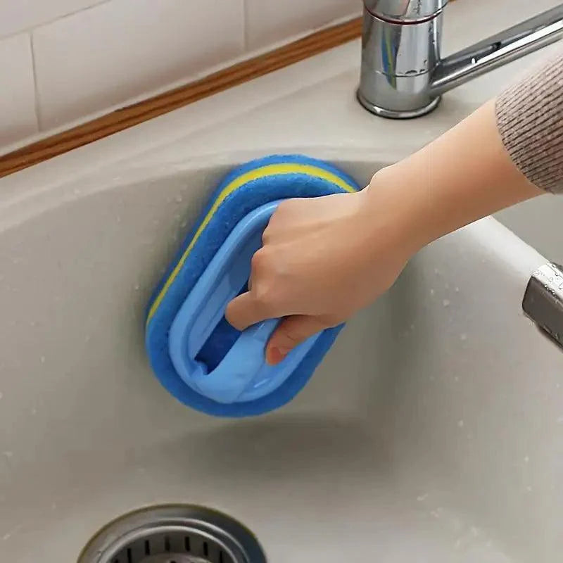 Éponge de nettoyage de qualité supérieure pour cuisine, salle de bain, toilettes, verre de cuisine, mur, avec manche, pour le fond de la baignoire et les outils de nettoyage de salle de bain