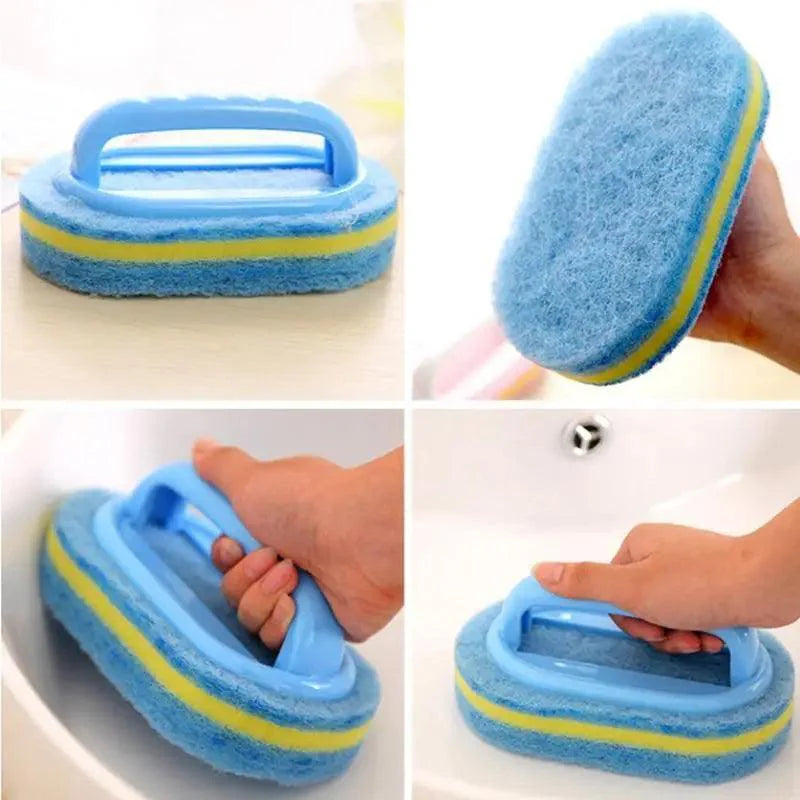 Éponge de nettoyage de qualité supérieure pour cuisine, salle de bain, toilettes, verre de cuisine, mur, avec manche, pour le fond de la baignoire et les outils de nettoyage de salle de bain