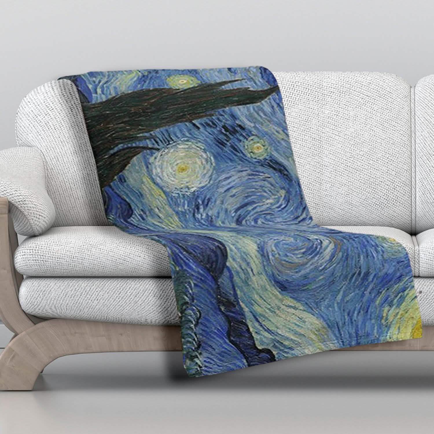 Couvertures polaires ultra douces, confortables et luxueuses avec des tableaux d'art célèbres
