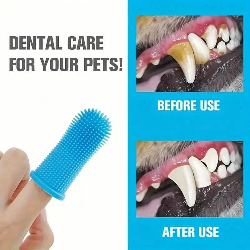 Brosse à dents en silicone super doux pour les dents de chien ou de chat
