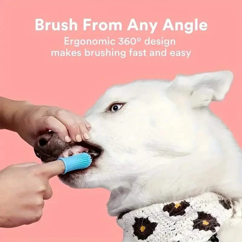 Brosse à dents en silicone super doux pour les dents de chien ou de chat