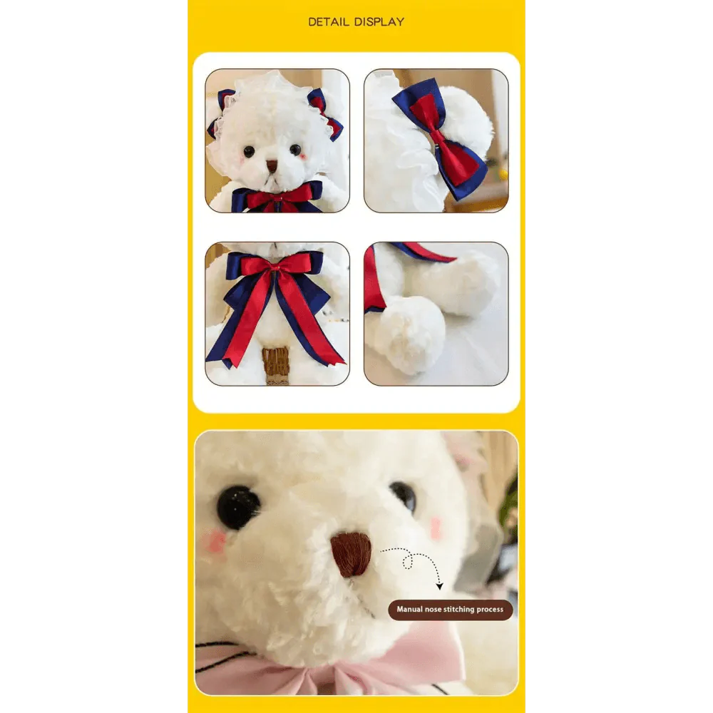 Ours en peluche mignon de qualité supérieure avec robe, poupée en peluche, animaux en peluche, jouets pour enfants, décoration de chambre, cadeaux de Noël et de Saint-Valentin