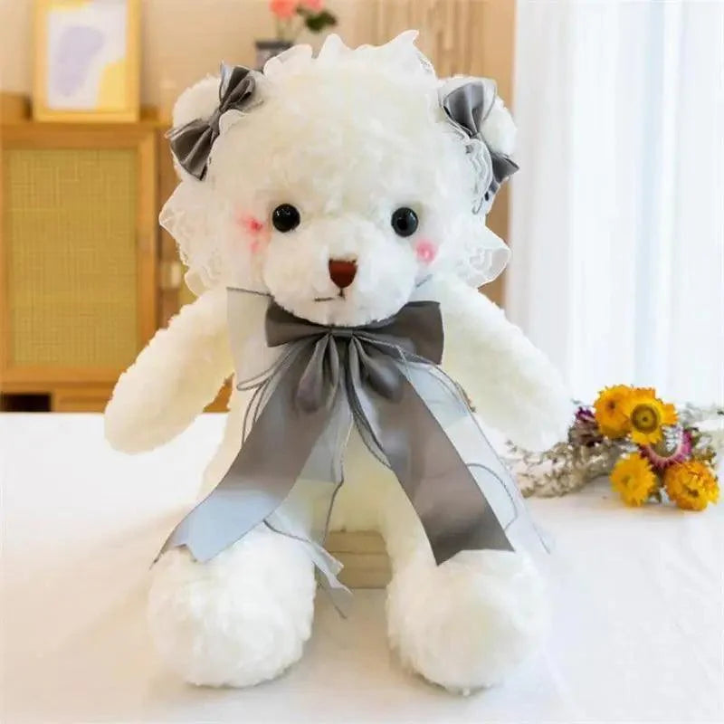 Ours en peluche mignon de qualité supérieure avec robe, poupée en peluche, animaux en peluche, jouets pour enfants, décoration de chambre, cadeaux de Noël et de Saint-Valentin