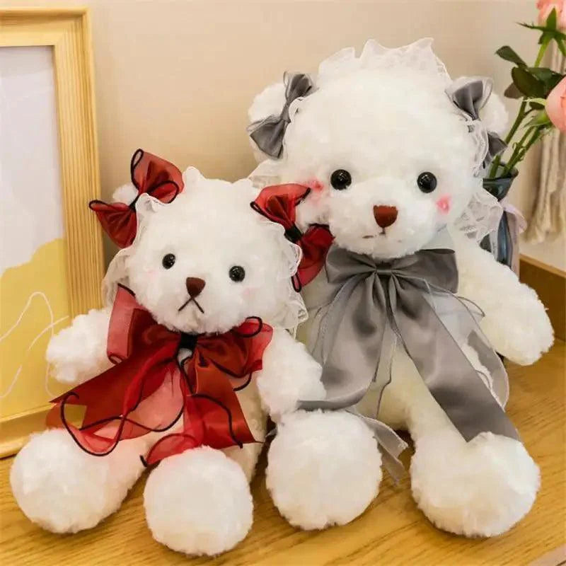 Ours en peluche mignon de qualité supérieure avec robe, poupée en peluche, animaux en peluche, jouets pour enfants, décoration de chambre, cadeaux de Noël et de Saint-Valentin