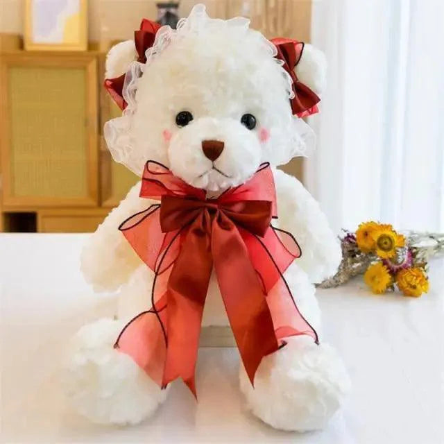 Ours en peluche mignon de qualité supérieure avec robe, poupée en peluche, animaux en peluche, jouets pour enfants, décoration de chambre, cadeaux de Noël et de Saint-Valentin