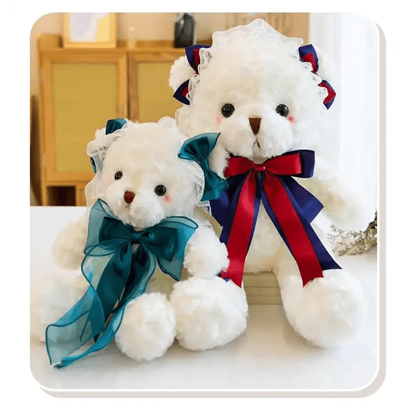 Ours en peluche mignon de qualité supérieure avec robe, poupée en peluche, animaux en peluche, jouets pour enfants, décoration de chambre, cadeaux de Noël et de Saint-Valentin