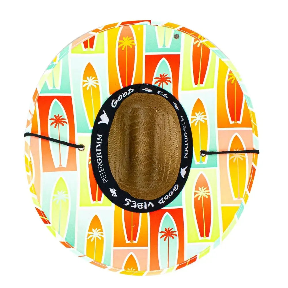 Chapeau de sauveteur en paille de seigle Peter Grimm Surf Board