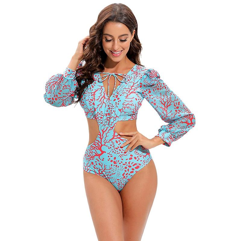 Maillot de bain de surf pour femme Bikini manches longues Maillot de bain imprimé tigre Push Up Maillot de bain d'été deux pièces Rash Guard de surf Bikini manches longues Ensemble maillot de bain