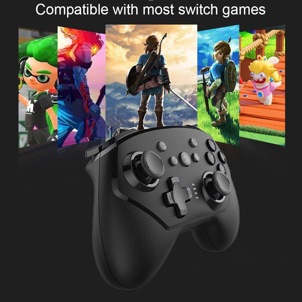 Manette de jeu Bluetooth sans fil durable avec vibration, compatible avec PC et ordinateur portable