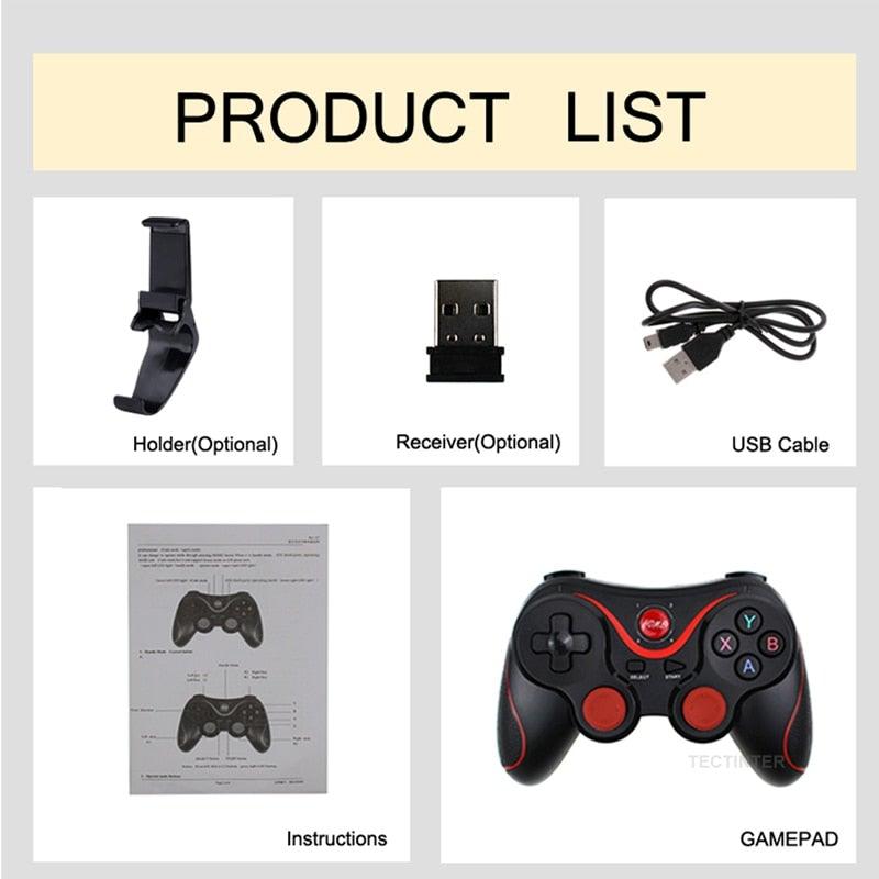 Manette de jeu Joystick sans fil blanche durable compatible Bluetooth BT3.0 avec téléphone portable Tablette Manette sans fil Manette de jeu Joystick compatible avec Slim 360 PC Windows 7 8 10 (Blanc)