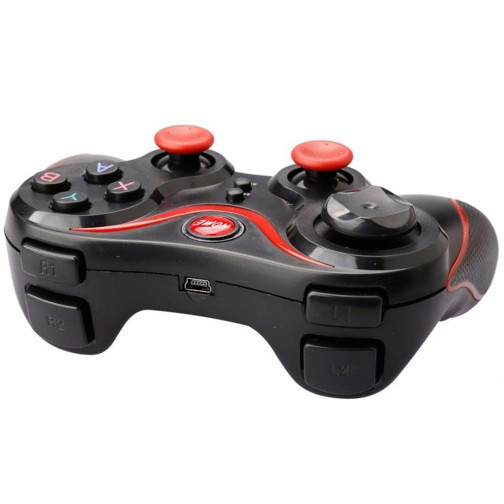 Manette de jeu Joystick sans fil blanche durable compatible Bluetooth BT3.0 avec téléphone portable Tablette Manette sans fil Manette de jeu Joystick compatible avec Slim 360 PC Windows 7 8 10 (Blanc)