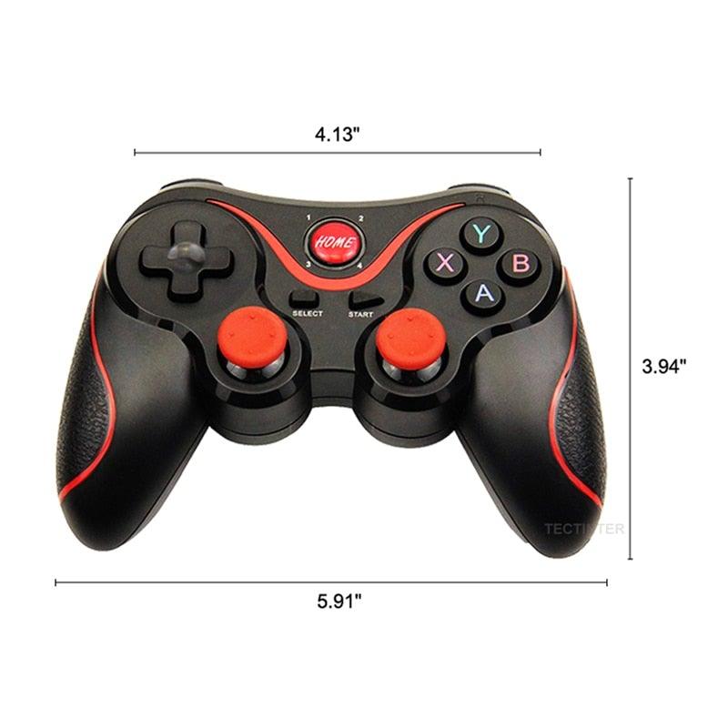Manette de jeu Joystick sans fil blanche durable compatible Bluetooth BT3.0 avec téléphone portable Tablette Manette sans fil Manette de jeu Joystick compatible avec Slim 360 PC Windows 7 8 10 (Blanc)