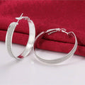 Boucles d'oreilles créoles grandes Swarovski Crystal Dust