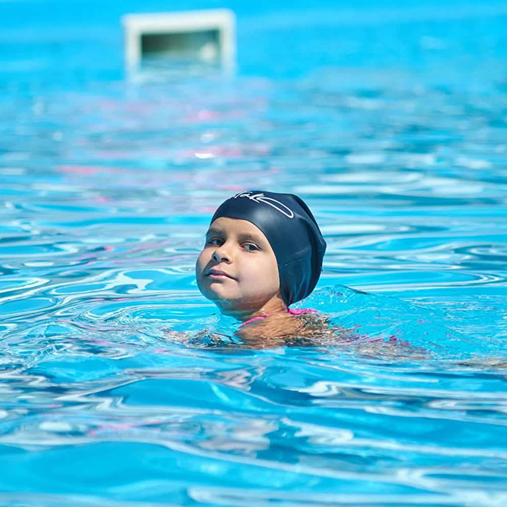 Bonnets de bain pour enfants aux cheveux longs