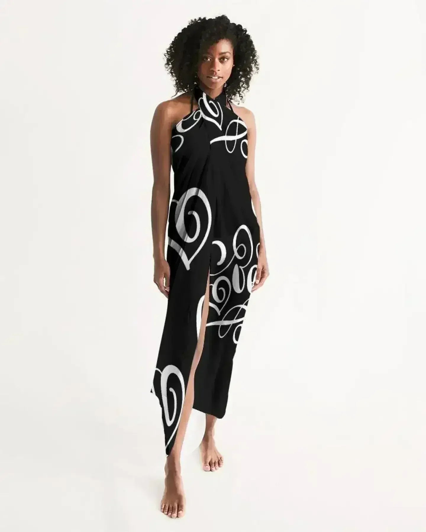 Paréo transparent cache-maillot / Love Black