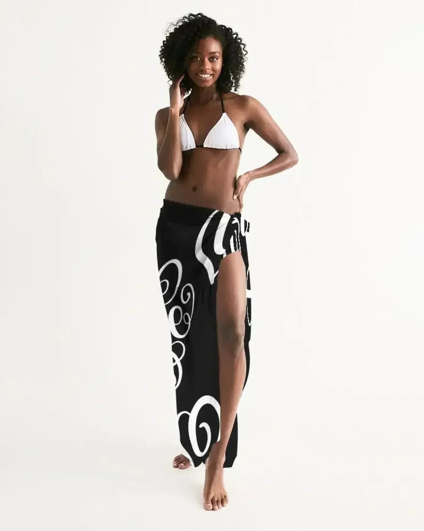 Paréo transparent cache-maillot / Love Black