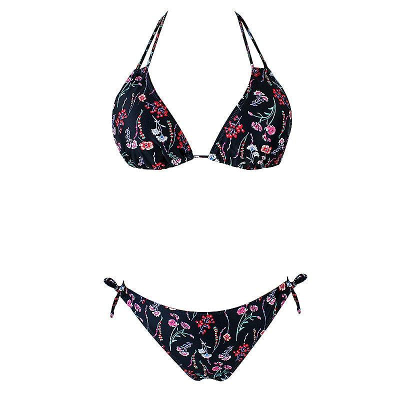 Maillot de Bain Femme Push Up Imprimé Floral Maillots de Bain Deux Pièces Beachwear
