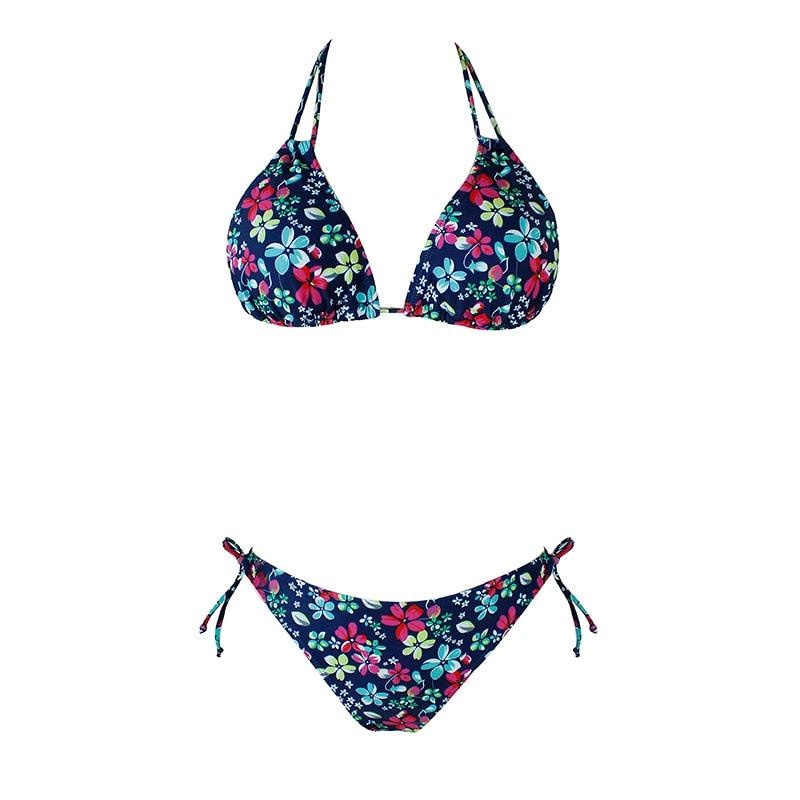 Maillot de Bain Femme Push Up Imprimé Floral Maillots de Bain Deux Pièces Beachwear