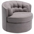 Fauteuil de lecture pivotant en tissu de lin