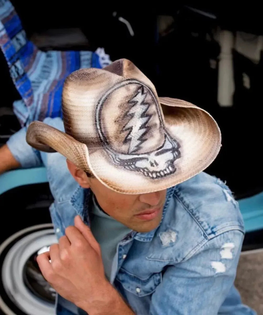 Peter Grimm Grateful Dead SYF Nothing But A Good Time (Marron) - Chapeau de cow-boy en paille