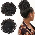 Chignon synthétique de dreadlocks fausses locks, postiche chignon avec cordon, extensions de cheveux à clipser pour femmes noires, extensions de cheveux à clipser pour chignons volumineux pour filles