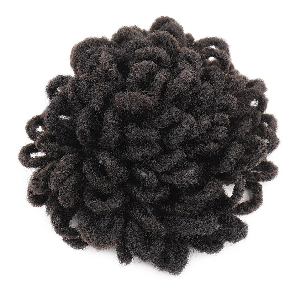 Chignon synthétique de dreadlocks fausses locks, postiche chignon avec cordon, extensions de cheveux à clipser pour femmes noires, extensions de cheveux à clipser pour chignons volumineux pour filles