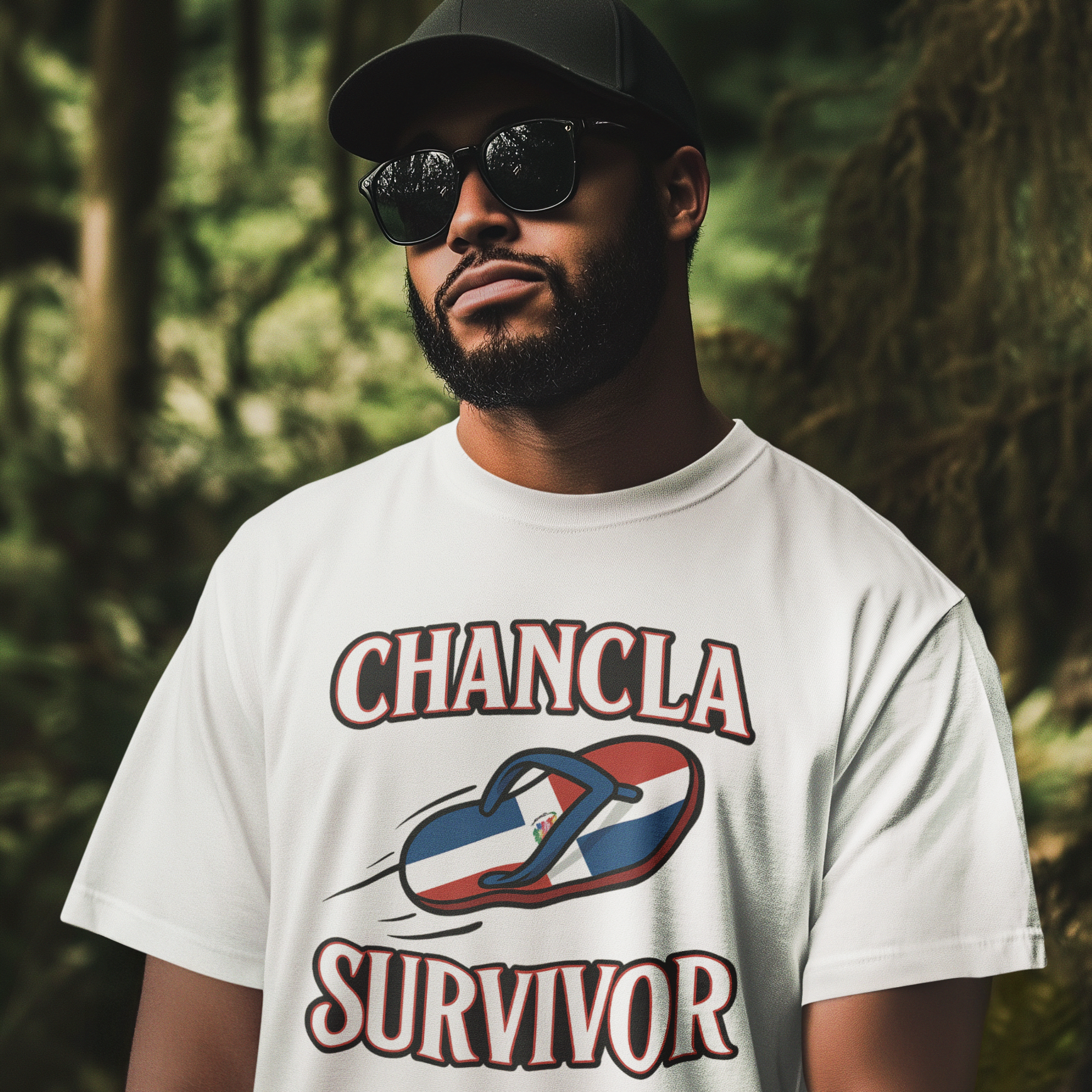 T-shirt survivant de la chancleta de la République Dominicaine | Design drôle de blague sur les chancletas Fierté latine T-shirts viraux amusants | R.D. | Unisexe