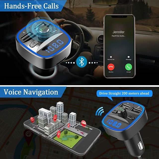 Transmetteur FM Bluetooth 5.0 T25 pour voiture