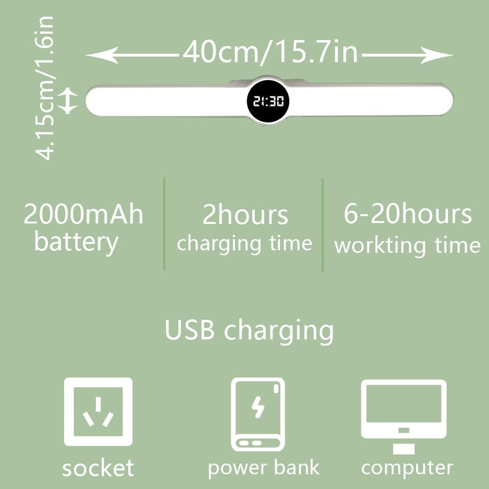 Lampe de table Lampe de bureau USB Lampe de chevet LED magnétique Lampe de bureau pour étude ou bureau Rechargeable Lampe de chambre de chevet pour enfants Lampe de table décorative Jolies lampes d'étude pour la décoration de la chambre
