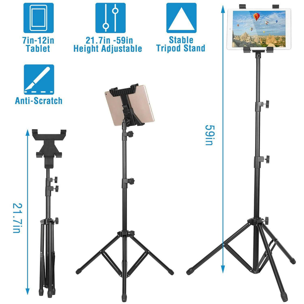 Trépied de tablette rotatif à 360° pour montage sur table