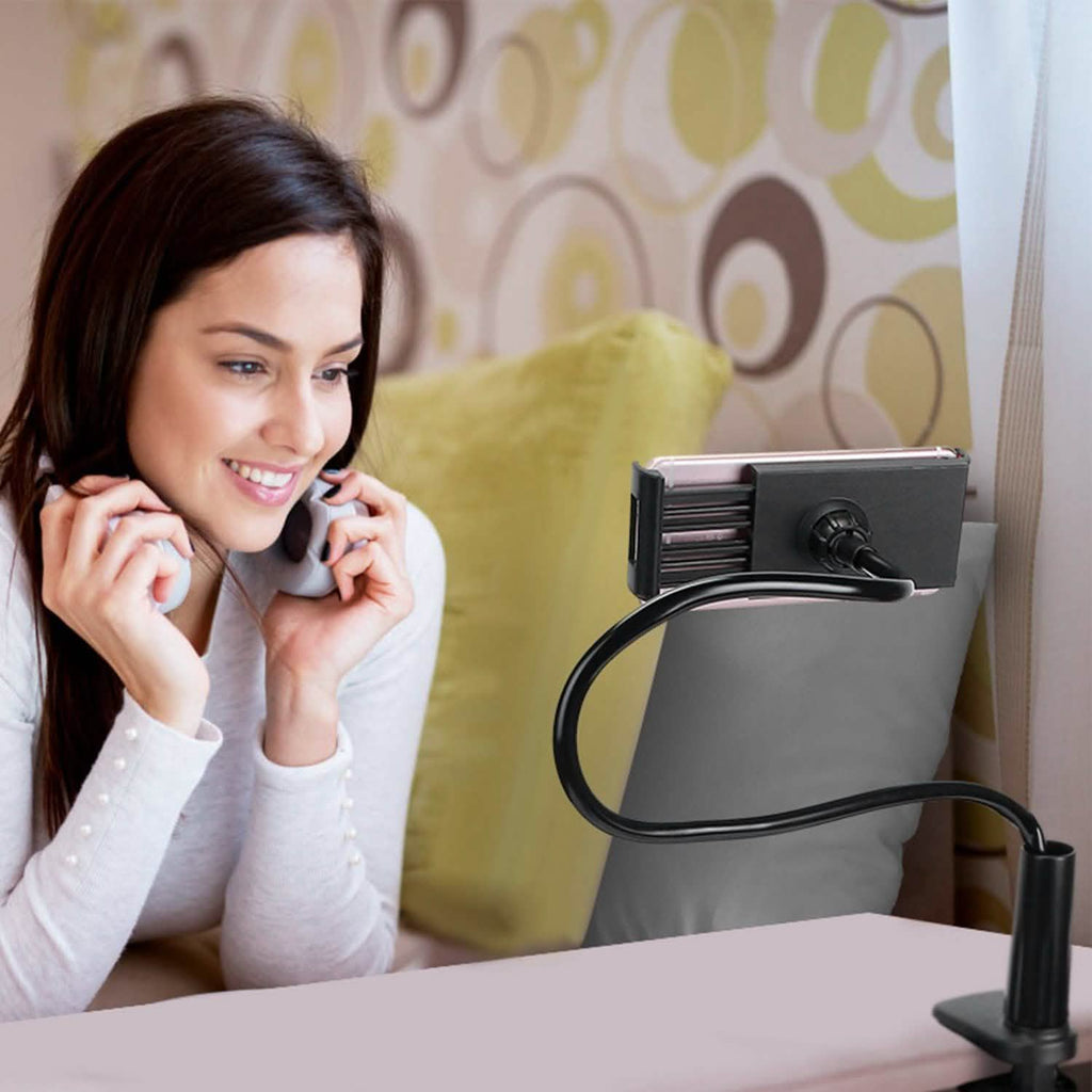 Support de bras flexible pour tablette avec pince rotative à 360°