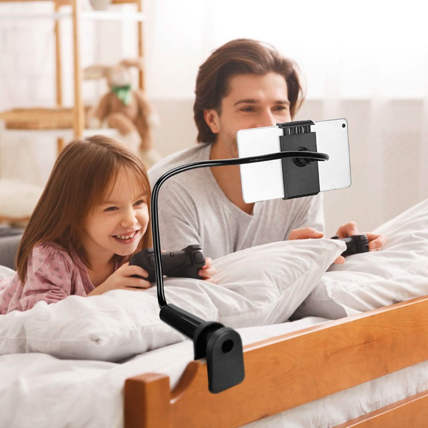 Support de bras flexible pour tablette avec pince rotative à 360°