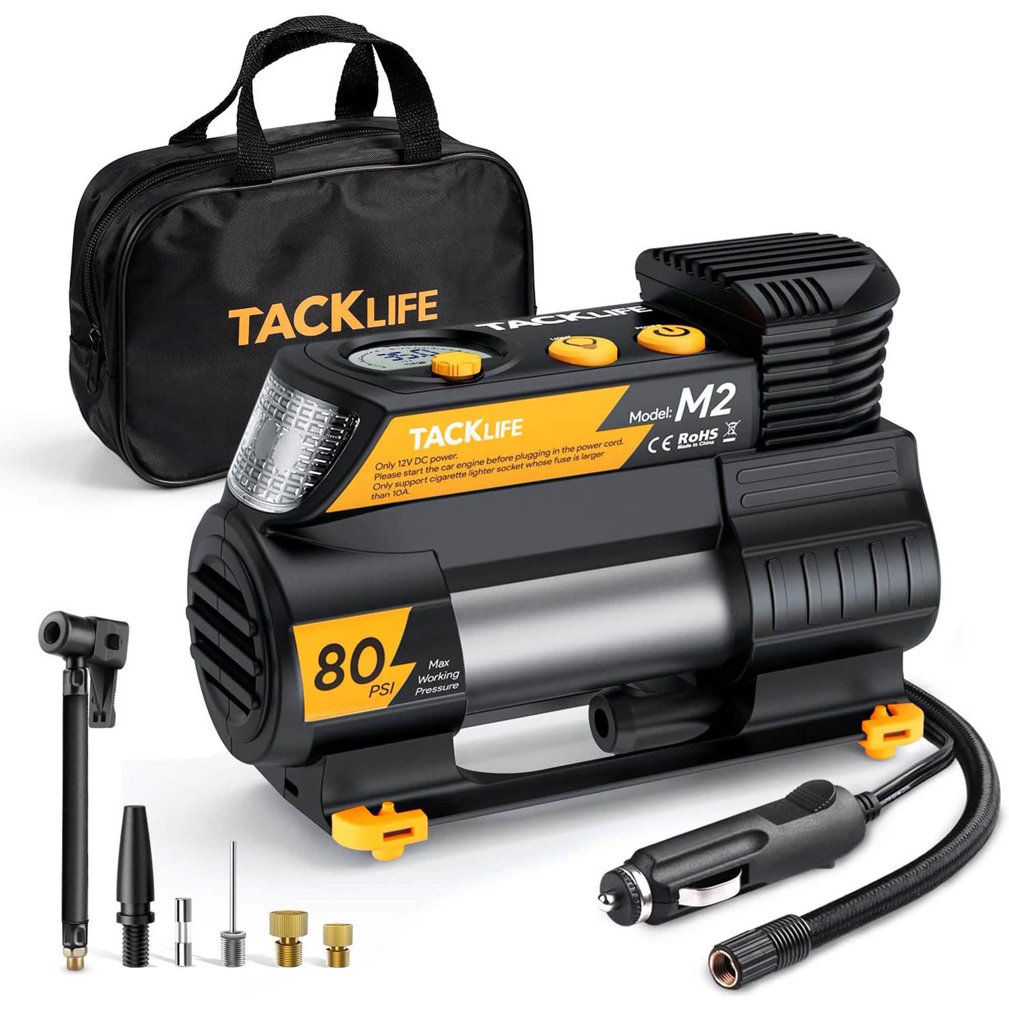 Compresseur d'air portable numérique 12 V CC Tacklife M2